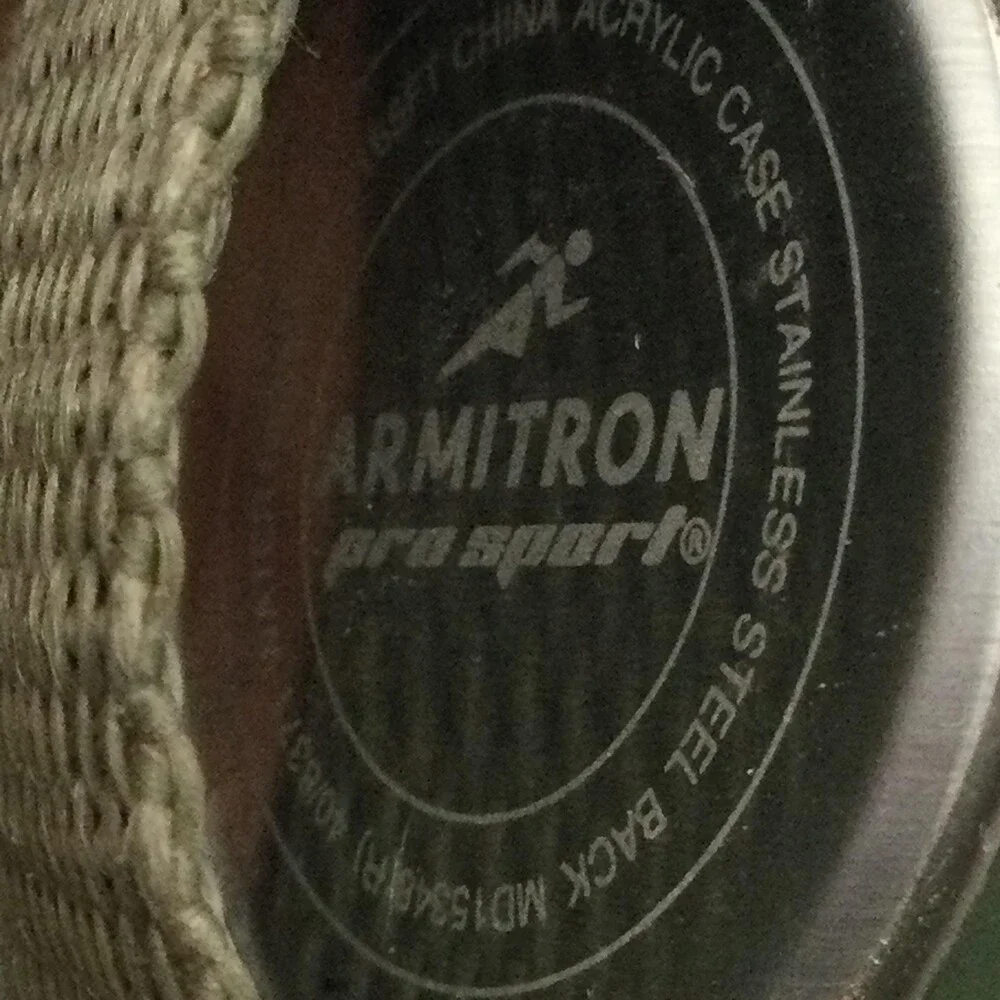 Armitron Pro Sport Mens Watch 44mm Digital Green Nylon Backlight 50m WR Alarm
